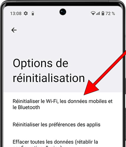 Récupérer le Wi-Fi, le réseau mobile et le Bluetooth sur Android