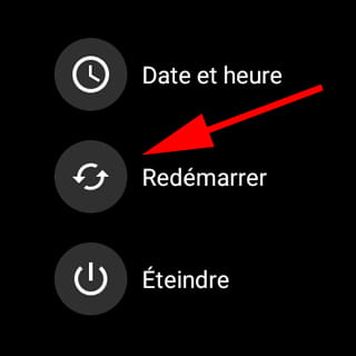 Redémarrage Wear OS