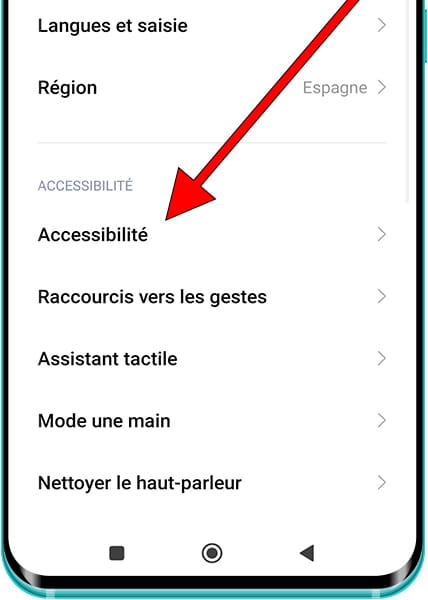 Accessibilité Xiaomi