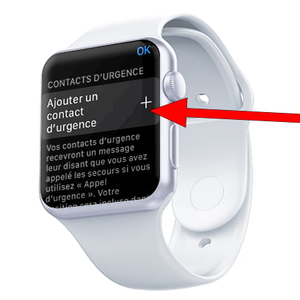 Ajouter des contacts d'urgence Apple Watch