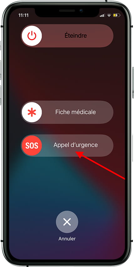 Essayez l'appel d'urgence iPhone