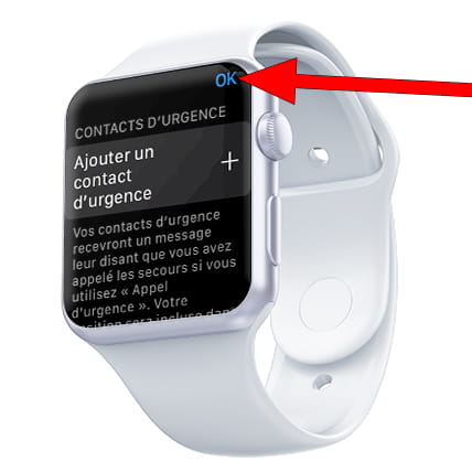 Contacts d'urgence Apple Watch