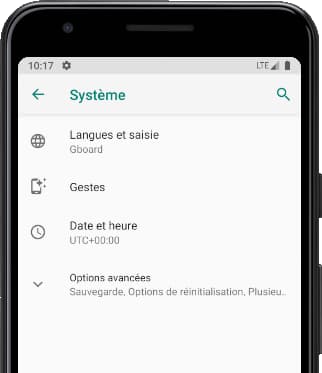 Systeme menu Android