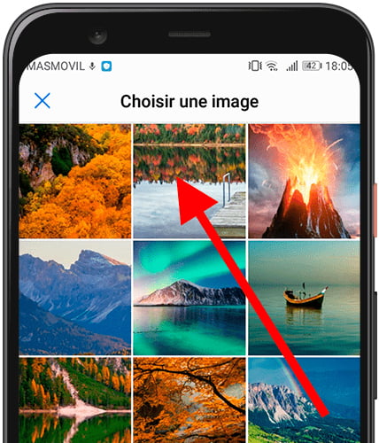 Choisir l'image du fond d'écran Huawei