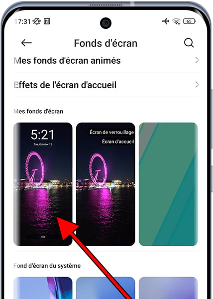 Définir le fond d'écran Xiaomi