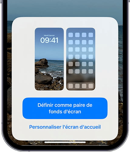 Définir comme paire de fonds d'écran iPhone