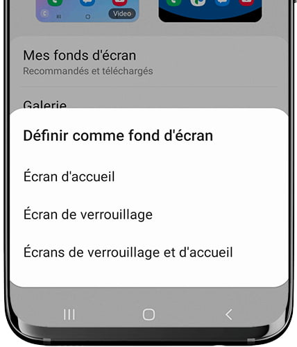 Définir comme fond d'écran Samsung