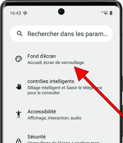 Modifier le fond d'écran sur Android