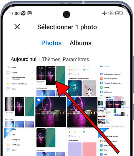 Sélectionner photo Xiaomi