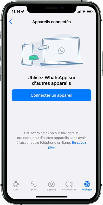 Connecter un appareil WhatsApp