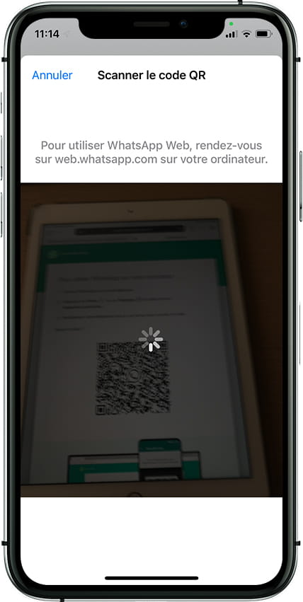 Scanner le code QR WhatsApp