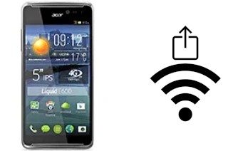 Générer un QR code avec la clé Wifi sur un Acer Liquid E600