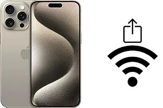 Comment partager le clé de sécurité réseau Wifi d'un Apple iPhone 15 Pro Max sans le taper