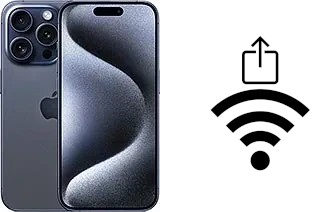 Comment partager le clé de sécurité réseau Wifi d'un Apple iPhone 15 Pro sans le taper