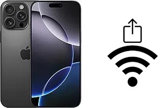 Comment partager le clé de sécurité réseau Wifi d'un Apple iPhone 16 Pro Max sans le taper