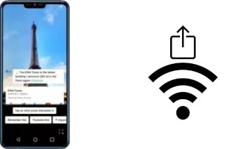 Générer un QR code avec la clé Wifi sur un LG G7+ ThinQ