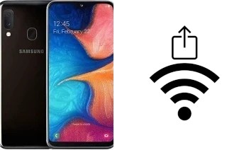 Générer un QR code avec la clé Wifi sur un Samsung Galaxy A20e