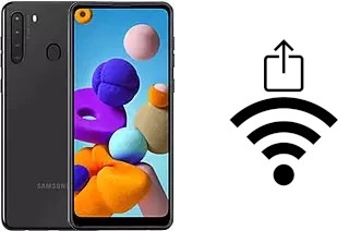 Générer un QR code avec la clé Wifi sur un Samsung Galaxy A21