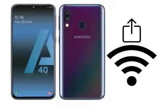 Générer un QR code avec la clé Wifi sur un Samsung Galaxy A40s