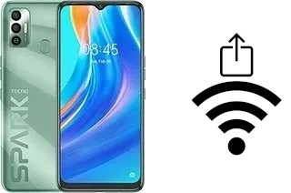 Générer un QR code avec la clé Wifi sur un Tecno Spark 7