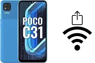 Générer un QR code avec la clé Wifi sur un Xiaomi Poco C31